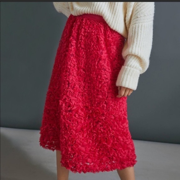 AnthropologieMaeve Hollie Lace Midi Skirt Size 8 New With Tags